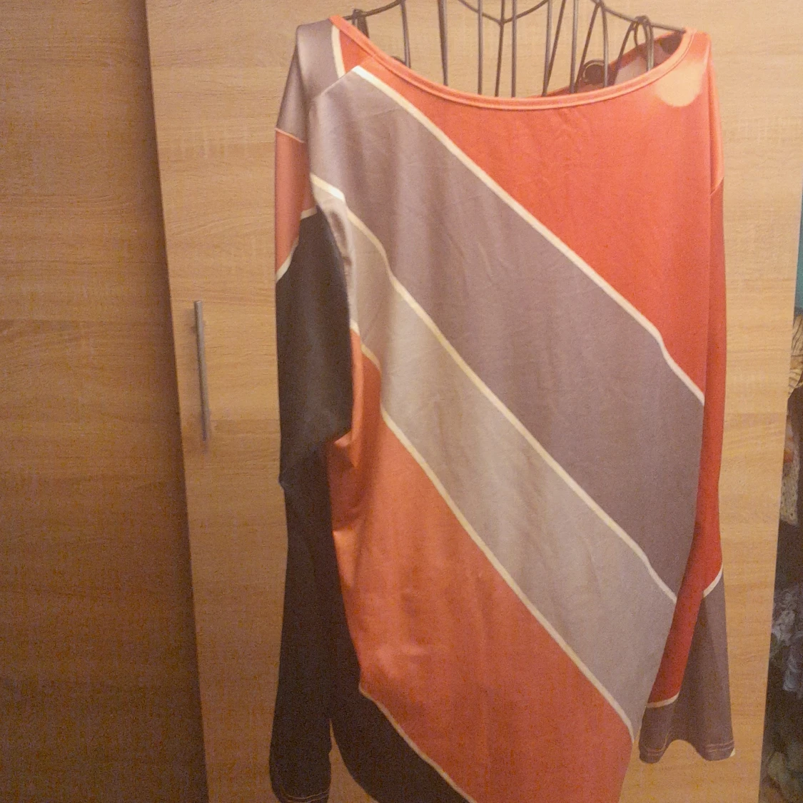 Randig långärmad blus 2XL - 1