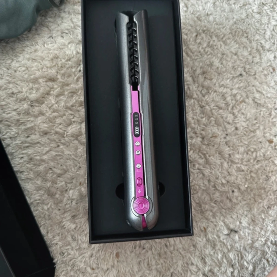 Trådlös plattång i silver och rosa - 2