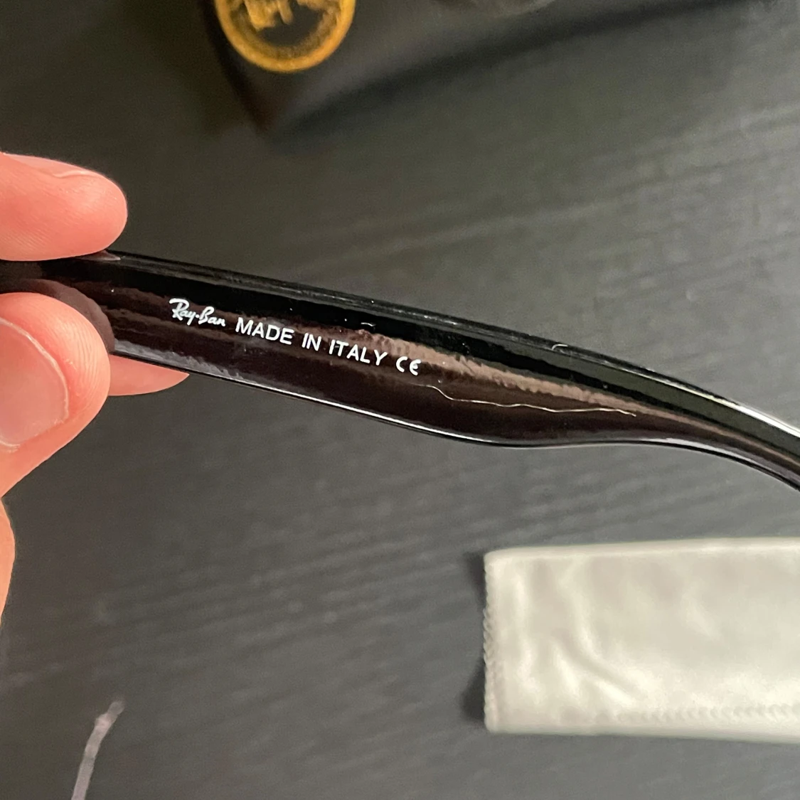 Ray-Ban Wayfarer svarta med blå spegelglas - 4