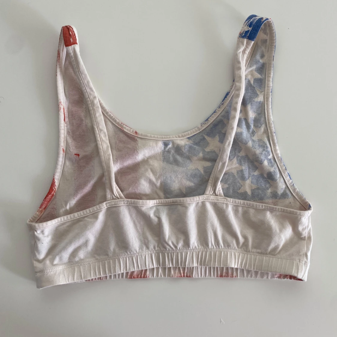 Amerikansk flaggmönstrad croppad topp från Topshop - 2