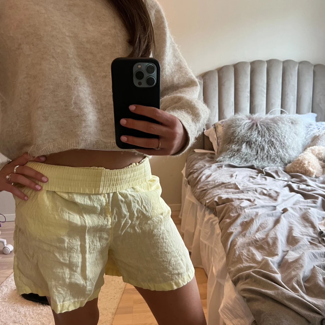 Gula linneshorts  - 1