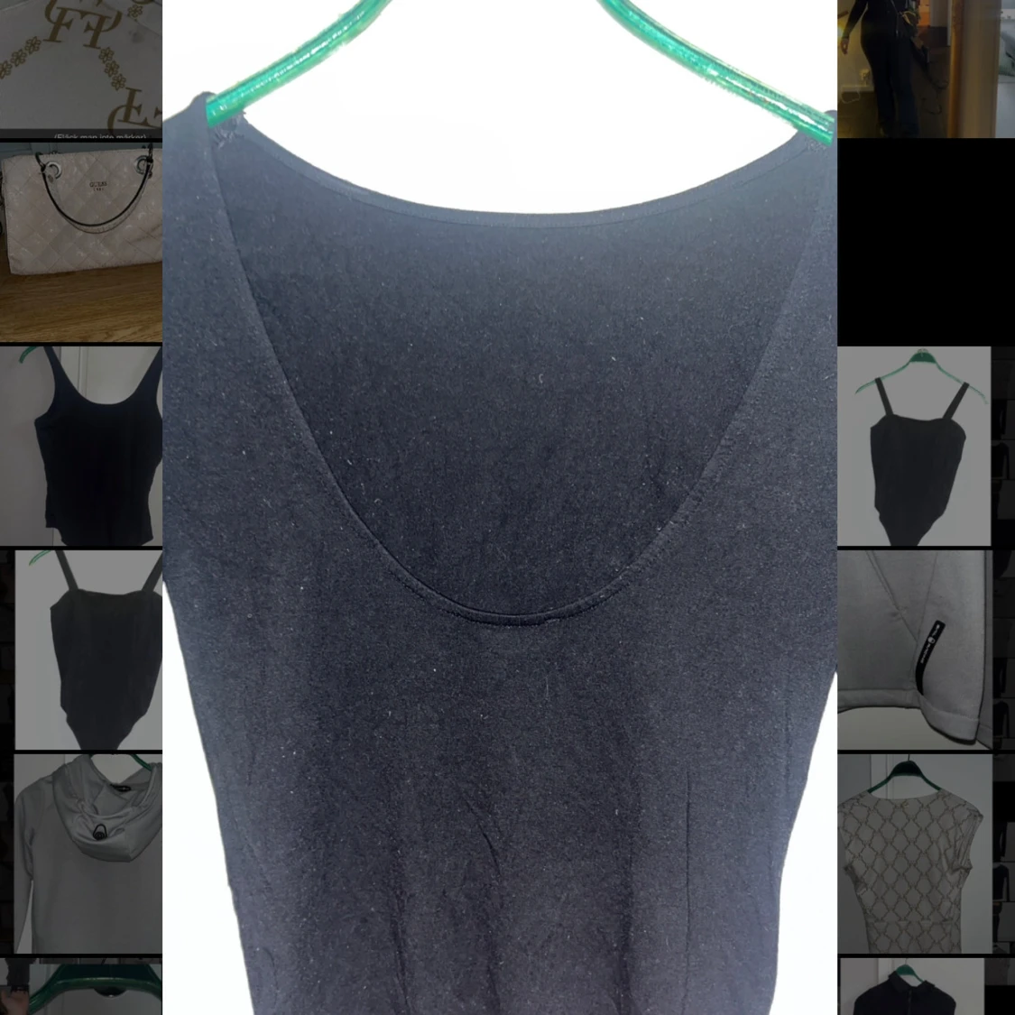 Svart långärmad topp med öppen rygg - 1