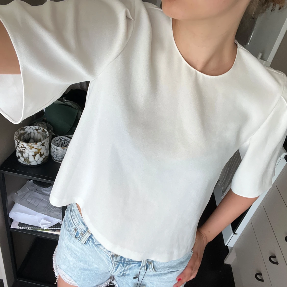 Vit blus från Zara Woman