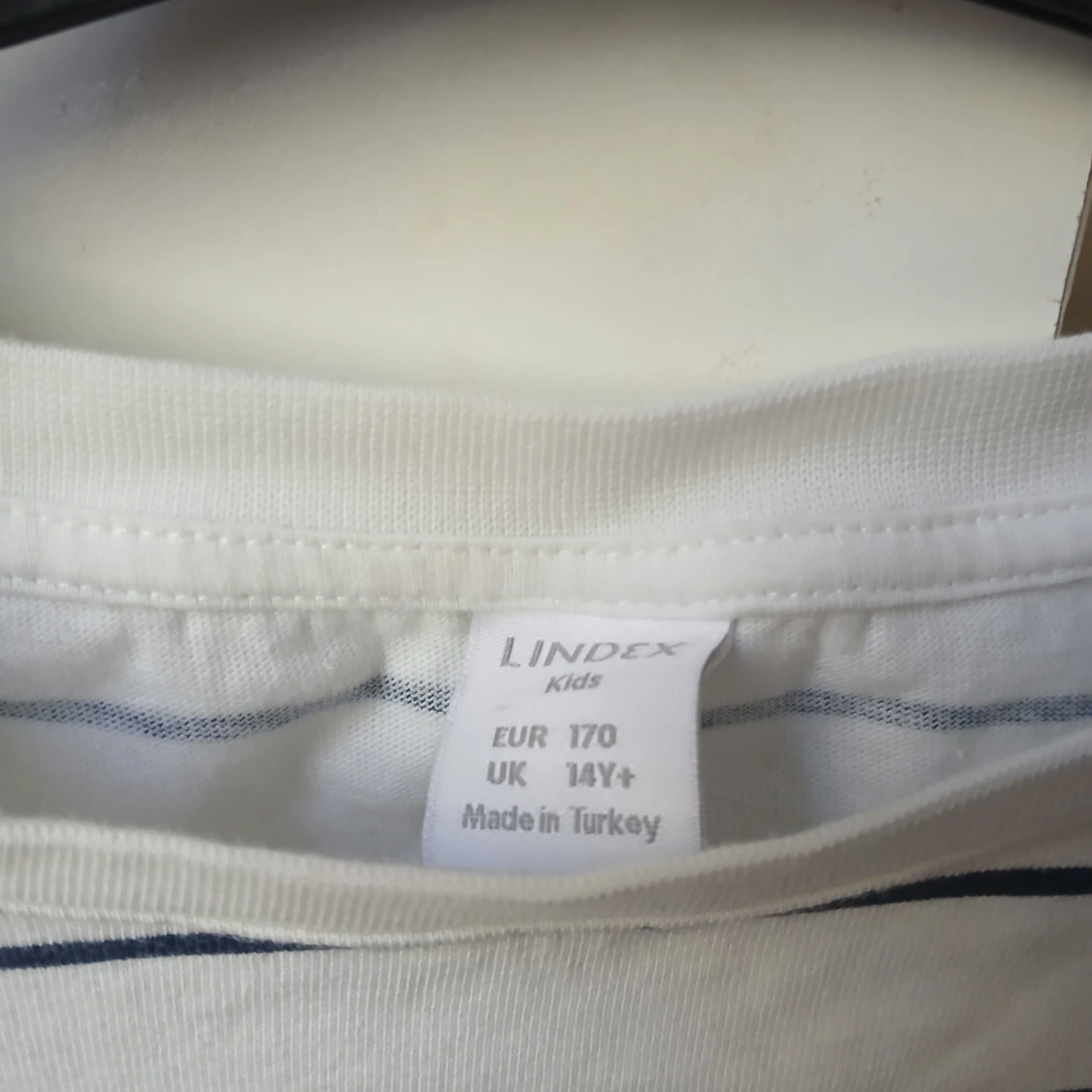 Vit randig långärmad tröja Lindex - 1