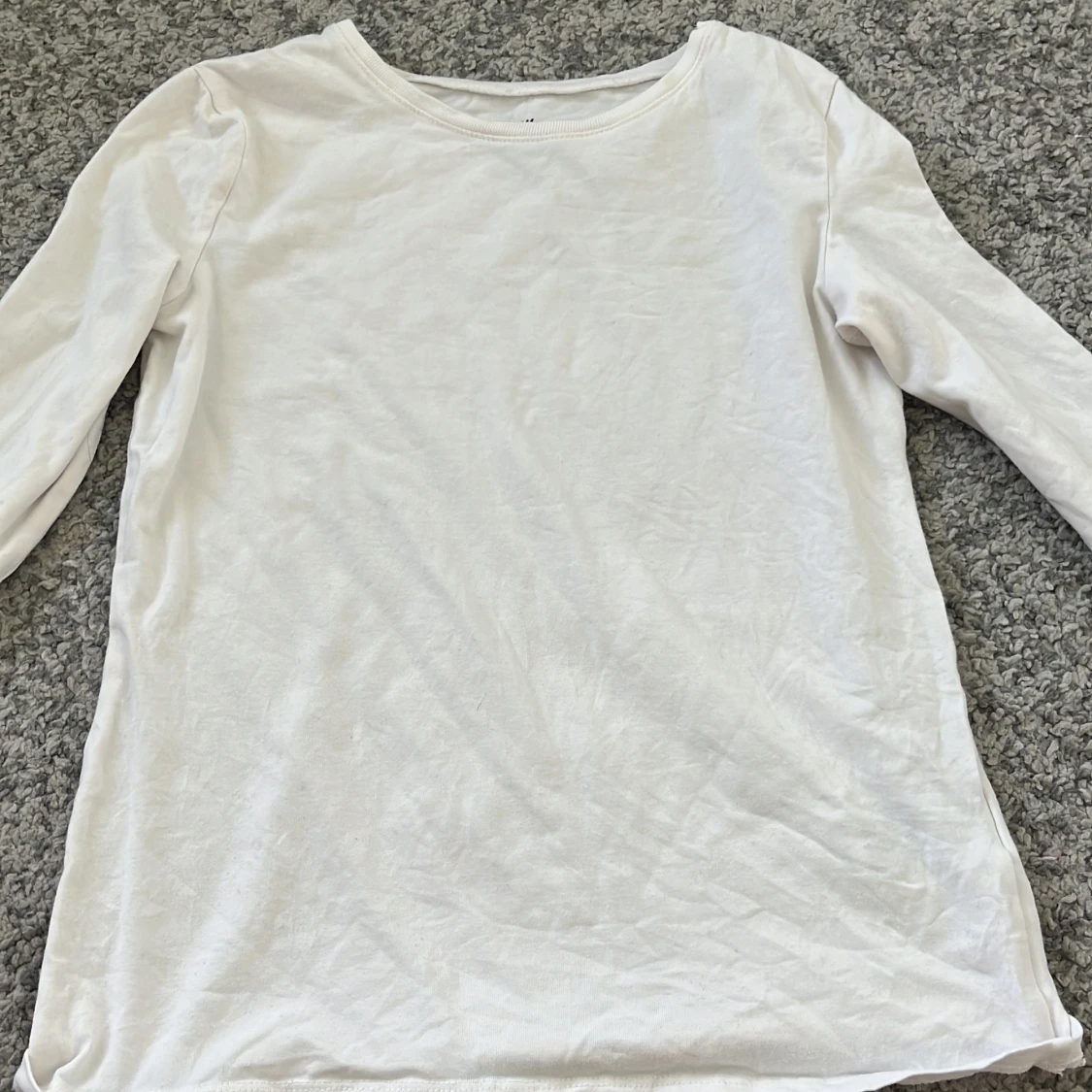 Vit långärmad tröja från H&M 100% bomull