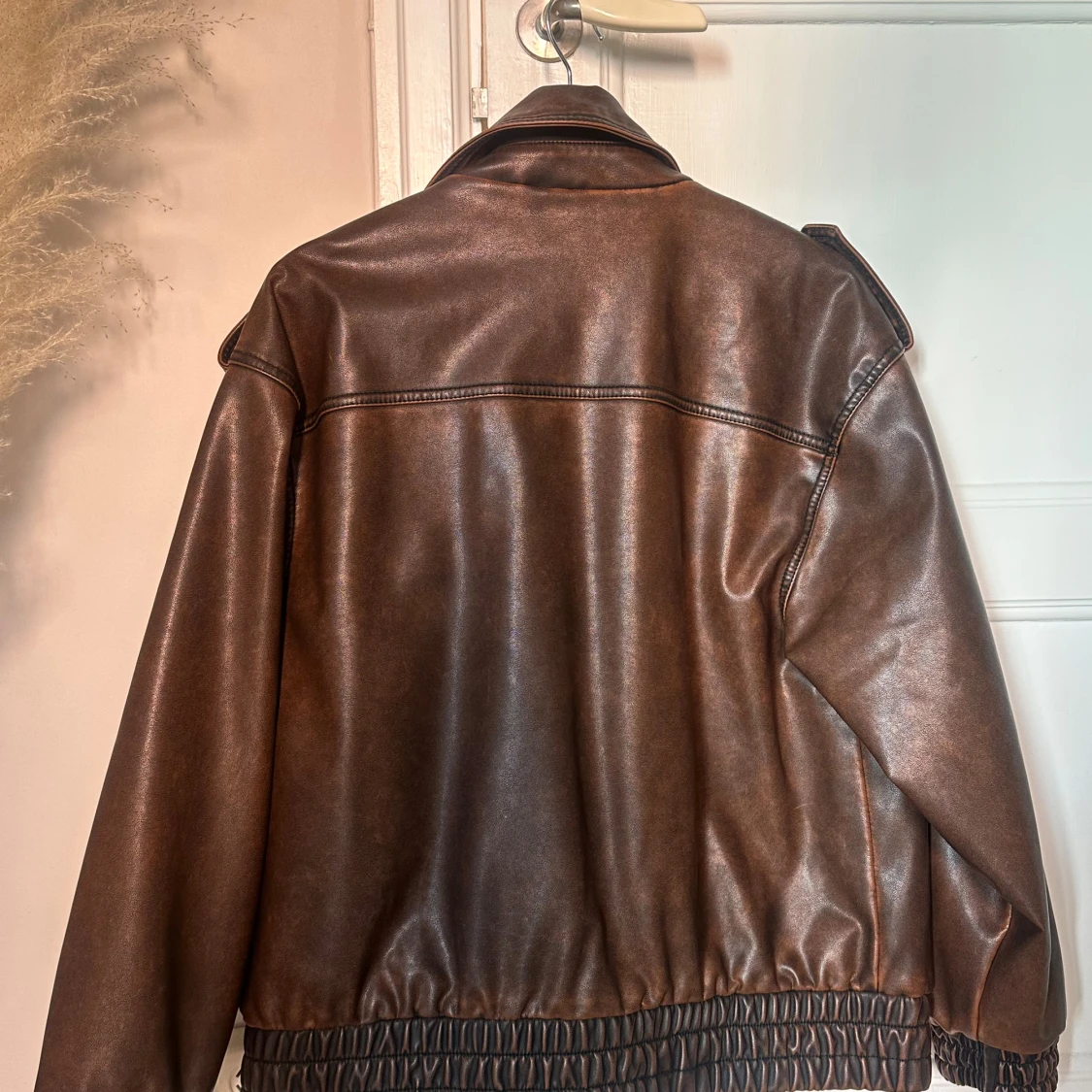 Brun skinnjacka  - 3