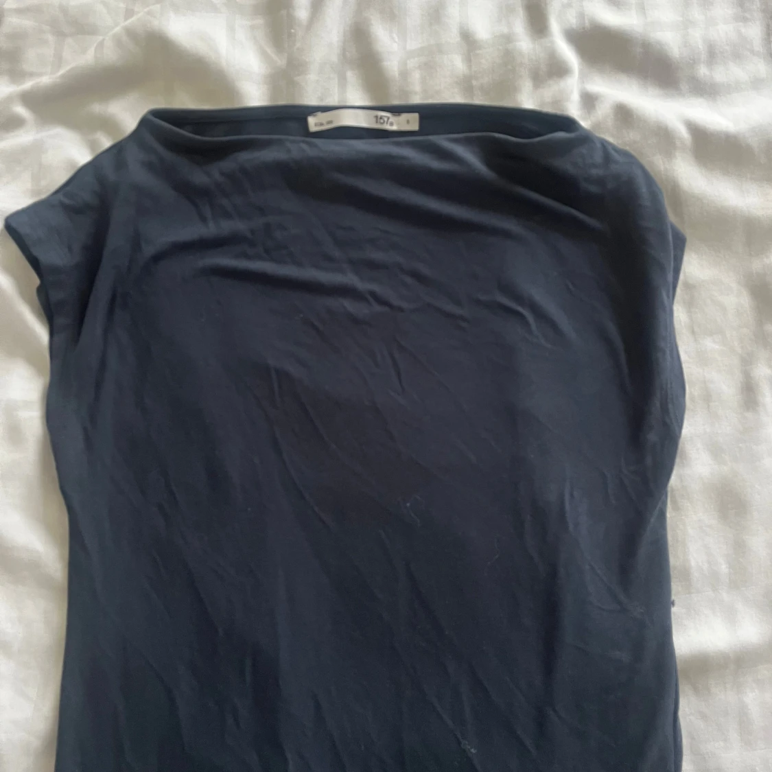 Mörkblå kortärmad topp - 1