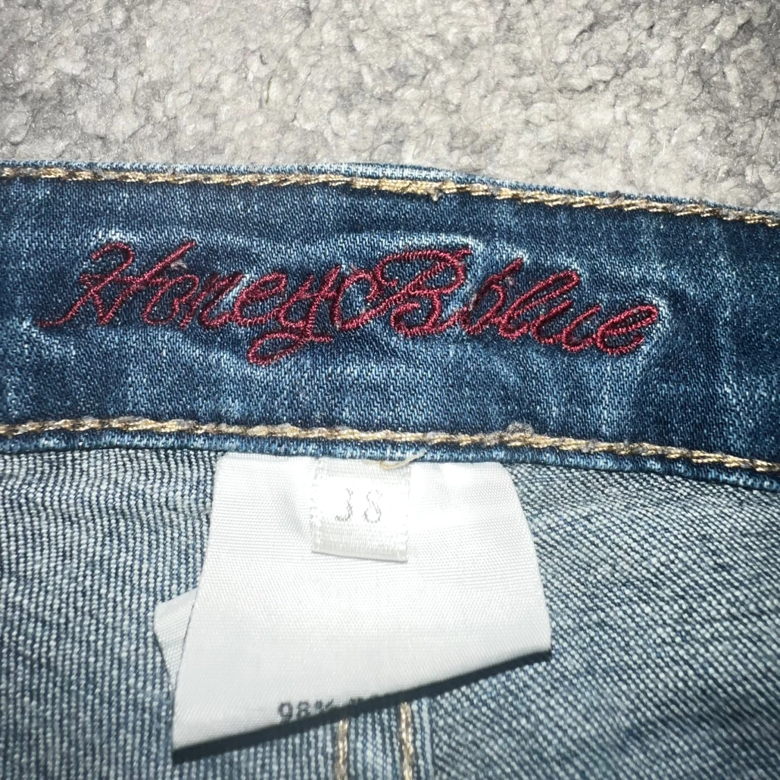 Mörk Blåa bootcut jeans från Honey Blue - 3