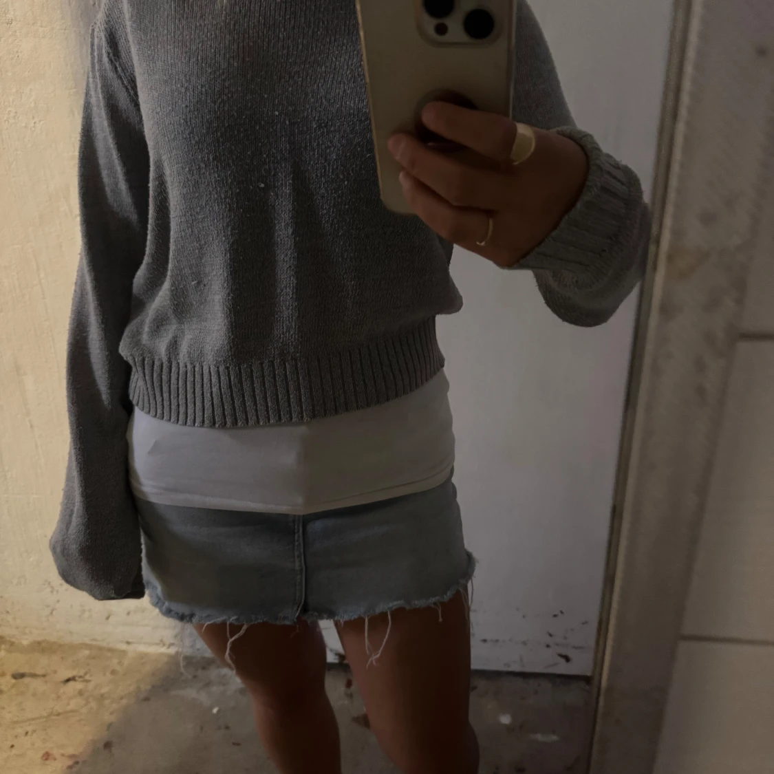 Grå stickad tröja från H&M Divided