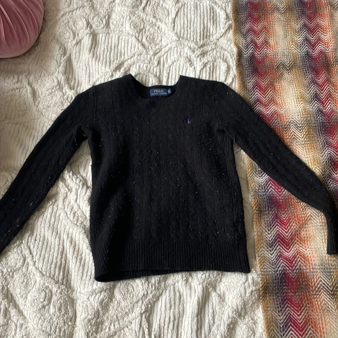 Svart kabelstickad tröja Polo Ralph Lauren