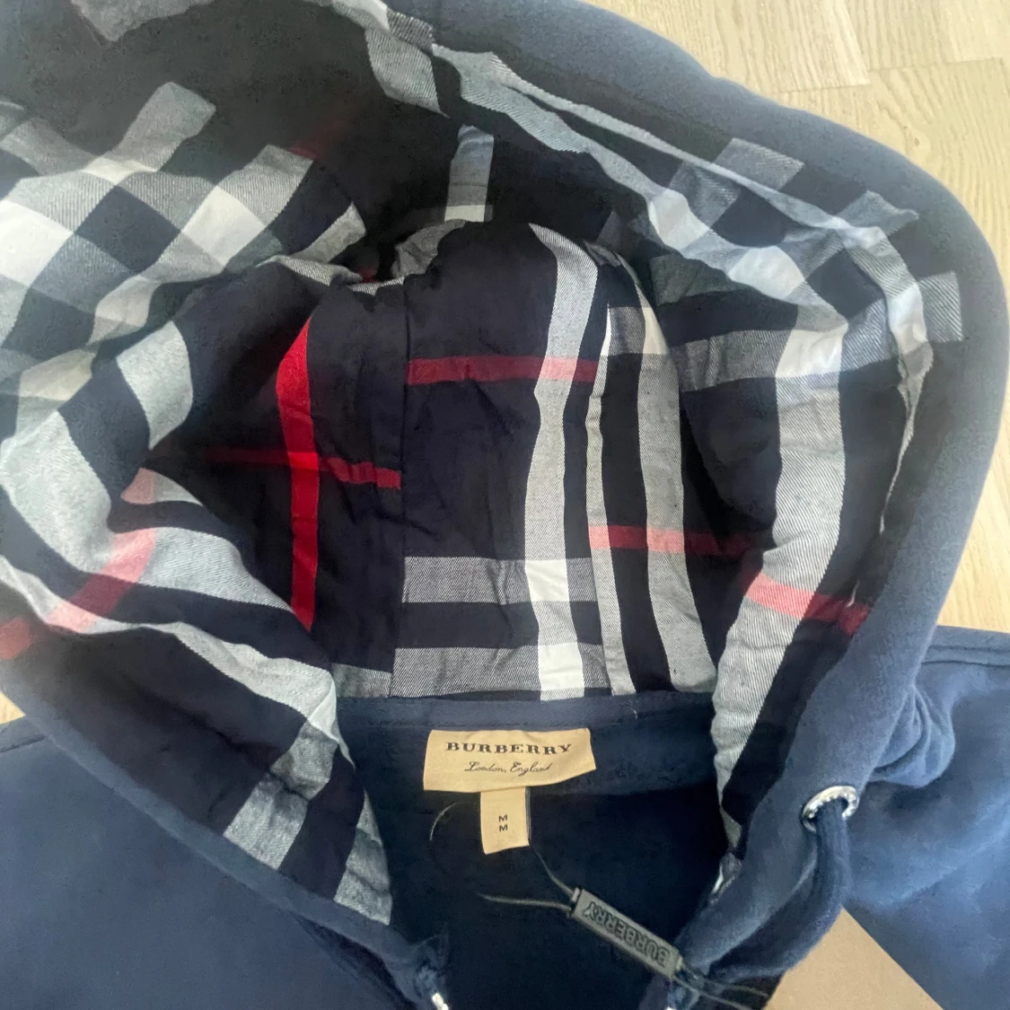 Burberry blå zip hoodie - 3