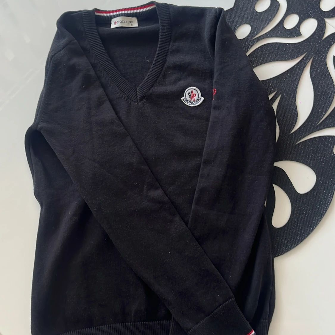 Svart Moncler stickad tröja S