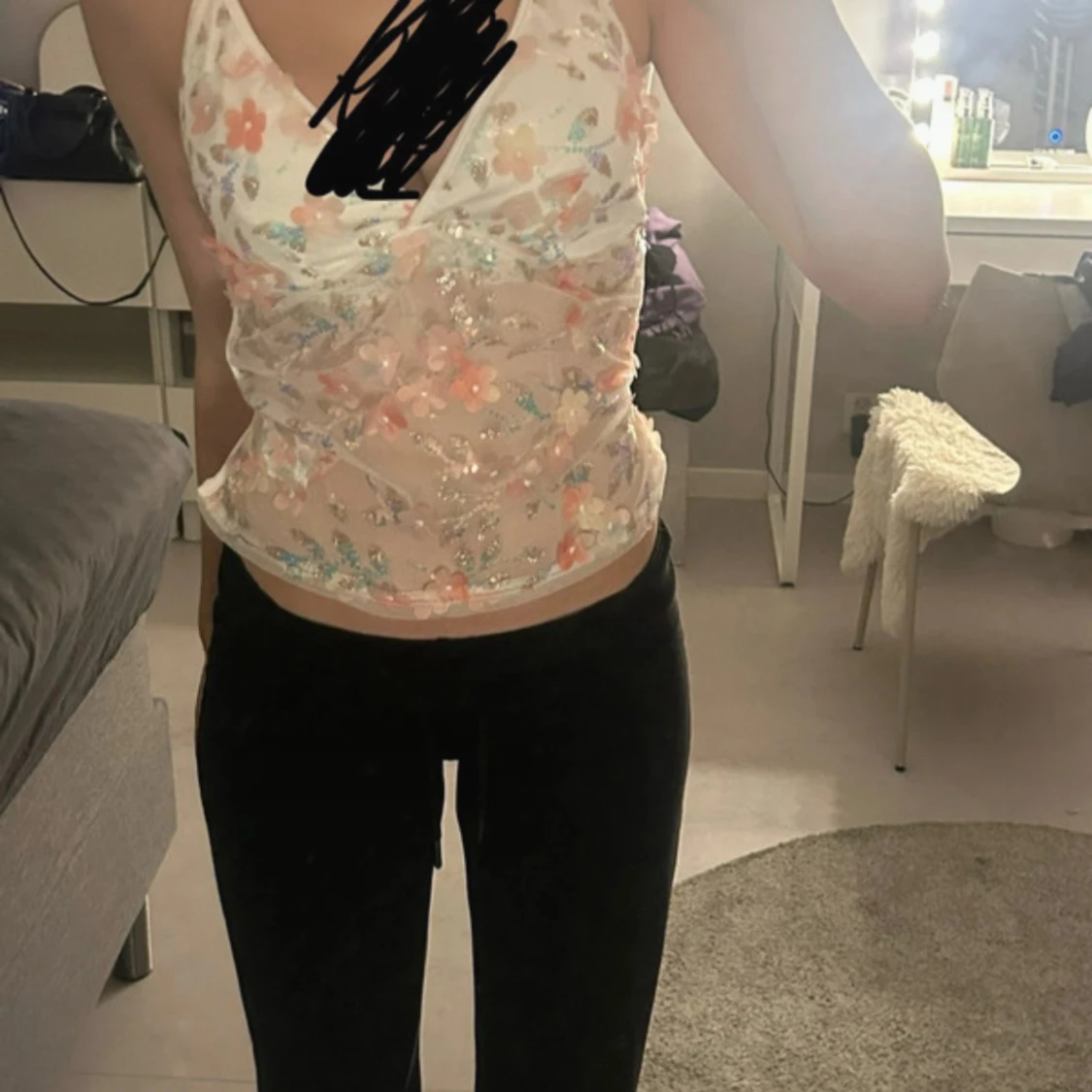 Backless mesh topp  - 2