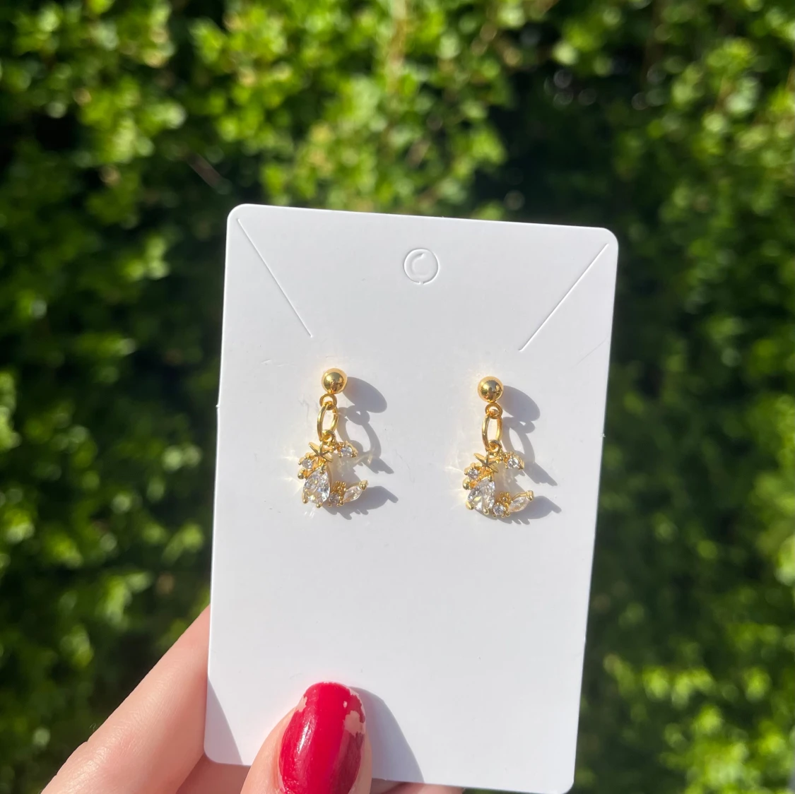 Handgjorda örhängen - halvmånar (nickerfria)