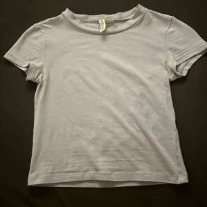 Ljuslila t-shirt från H&M Divided - Säljer en stilren ljuslila t-shirt från H&M Divided. Den är kortärmad och har en klassisk rund halsringning. Perfekt för en enkel och avslappnad look.Den ser grå ut på bilderna men är ljus lila i verkligheten.