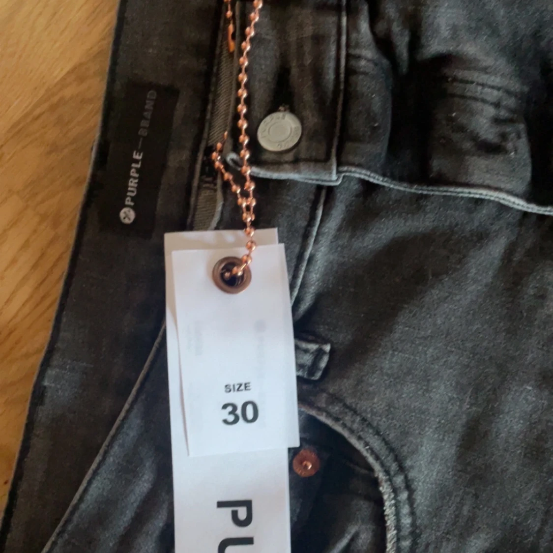 Grå jeans med mönster från Purple - 1