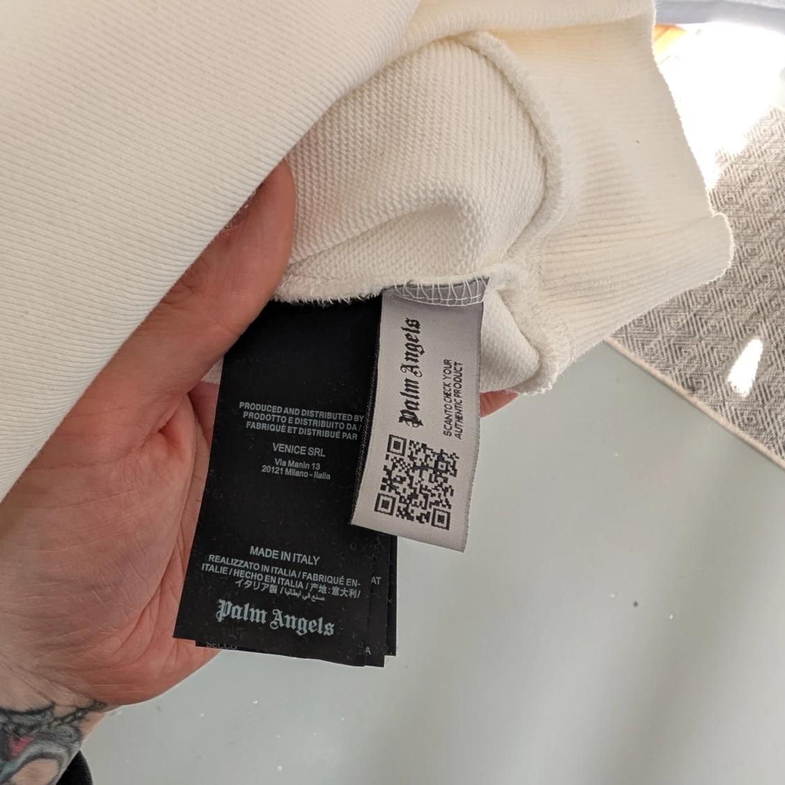 Vit hoodie från Palm Angels - 2