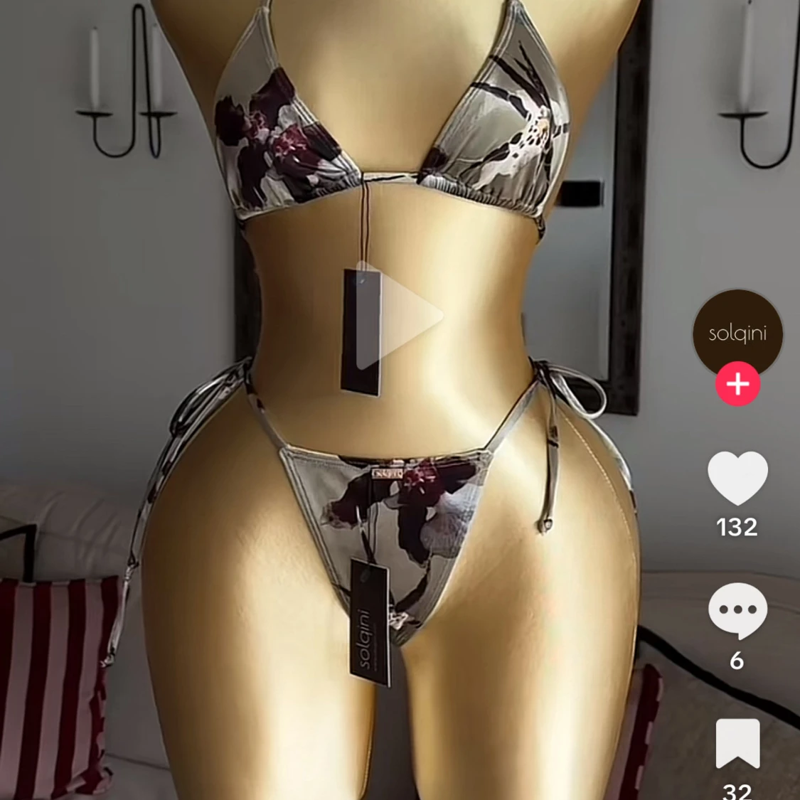 Blommig bikini från Solqini - 1