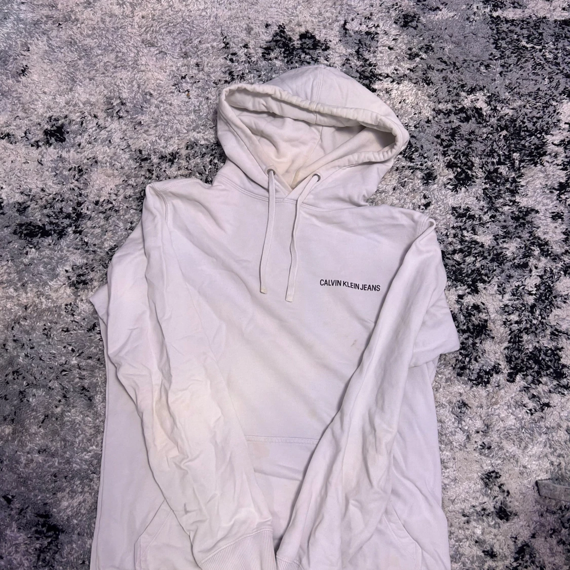 Vit hoodie från Calvin Klein Jeans