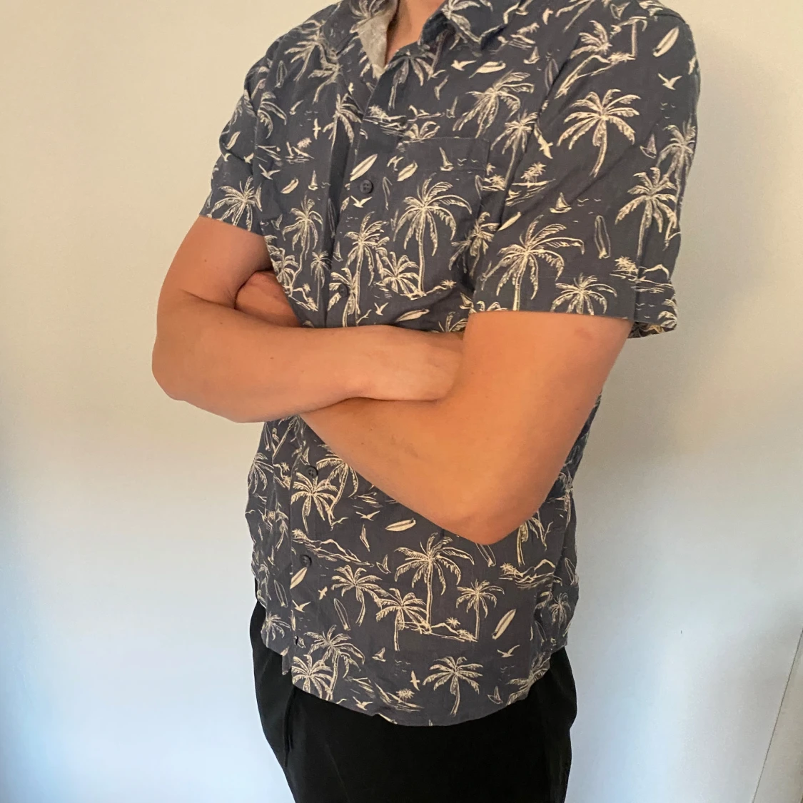 Blå kortärmad skjorta från 157 - 1