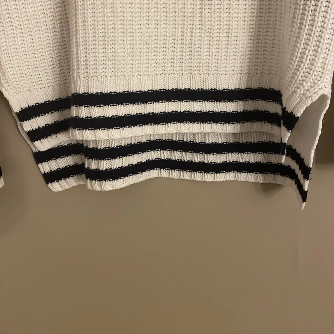 Vit stickad tröja Iconic Sport XS - 4