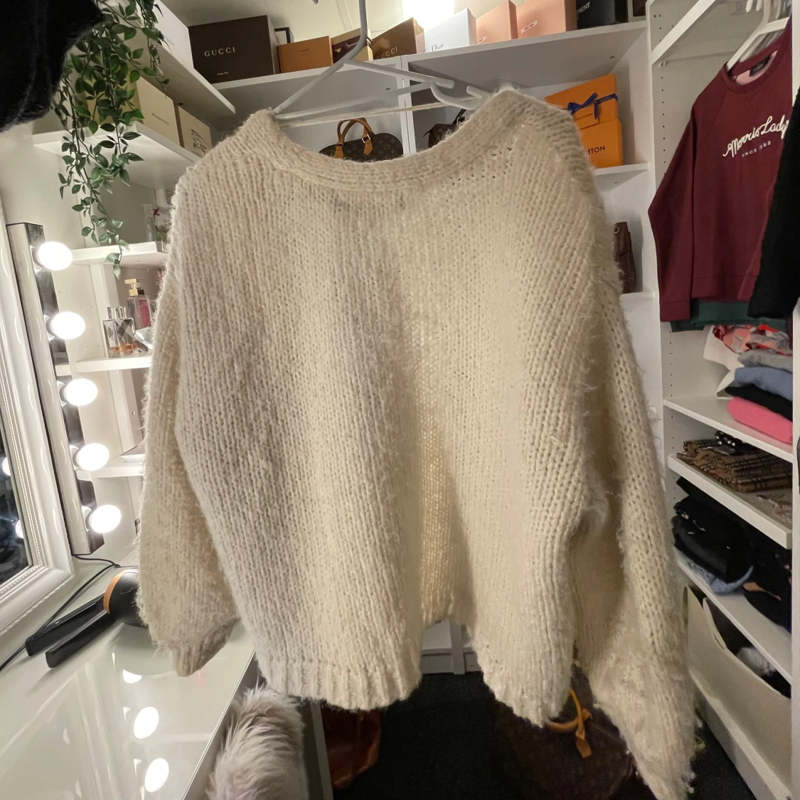 Vit stickad kofta från vero moda - 1