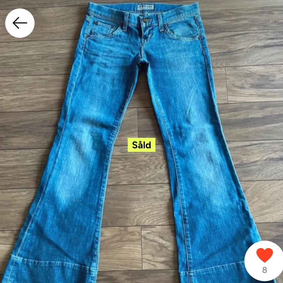 Blå bootcut jeans från Lee - 1