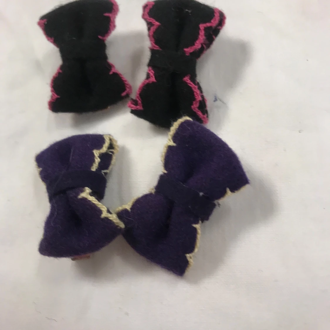 Färgglada rosettformade ull  hårklämmor - 1