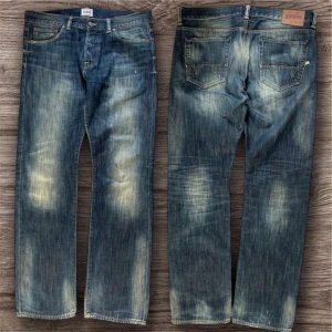 Japanska Edwin jeans - Feta edwin jeans med galen tvätt
