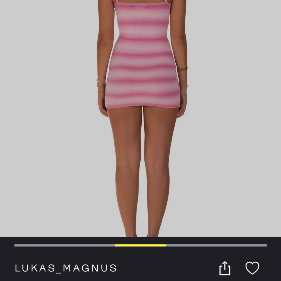 Rosa randig klänning från I Am Delilah - 4