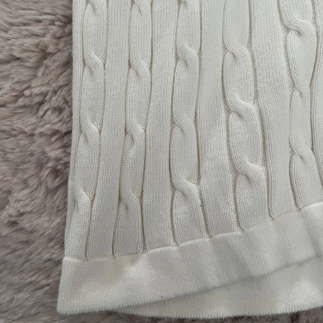 Vit kabelstickad kofta från Park Lane - 3