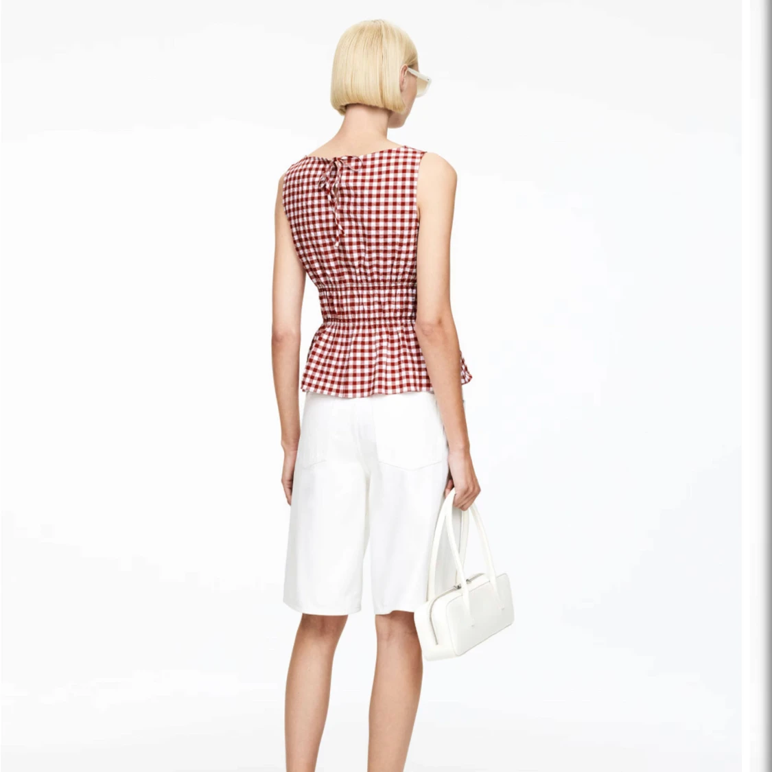 Rutig röd blus arket - 1