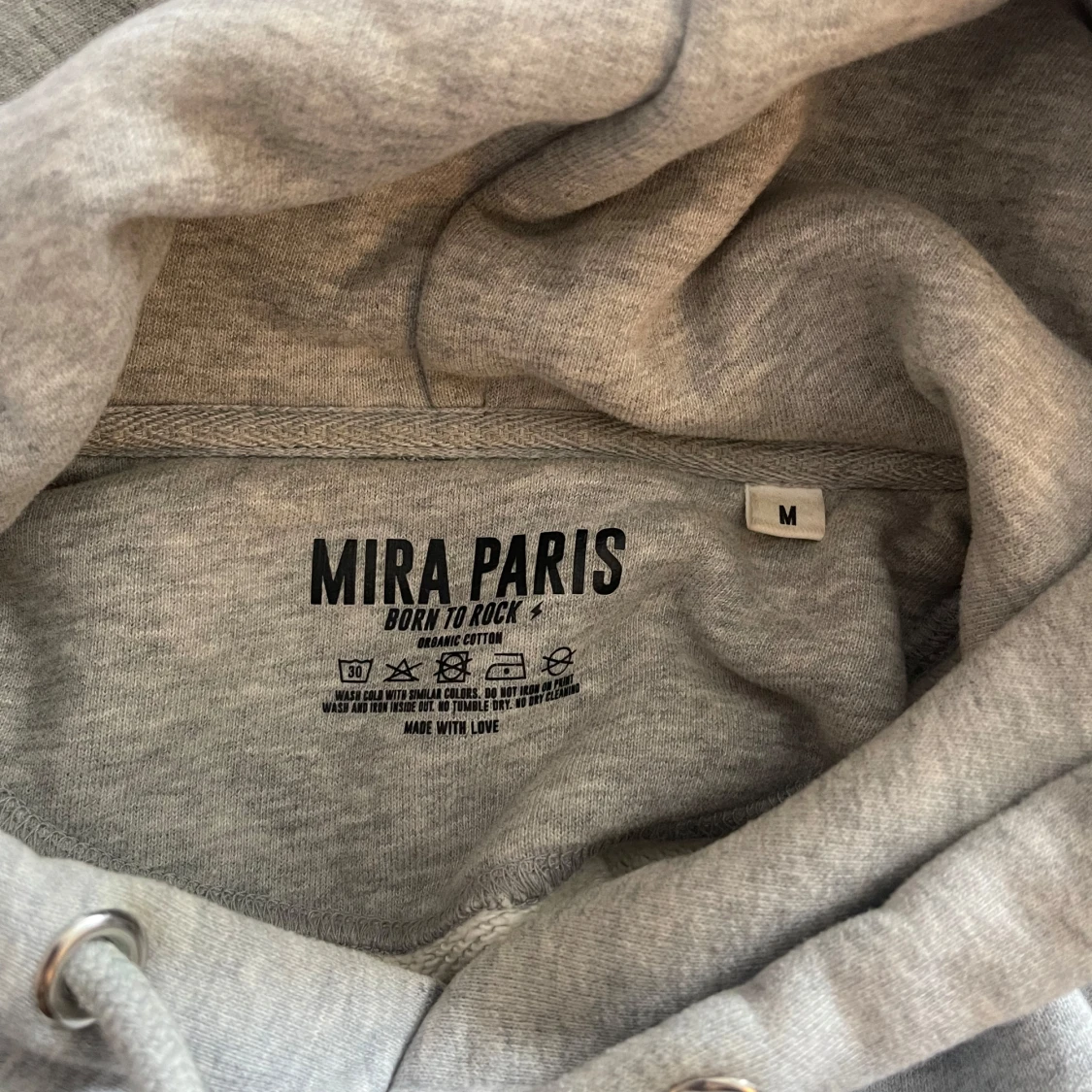 Grå mi amor hoodie - 1