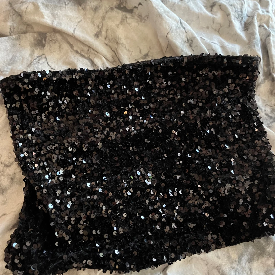 Svart paljett-tubtopp från H&M - 1