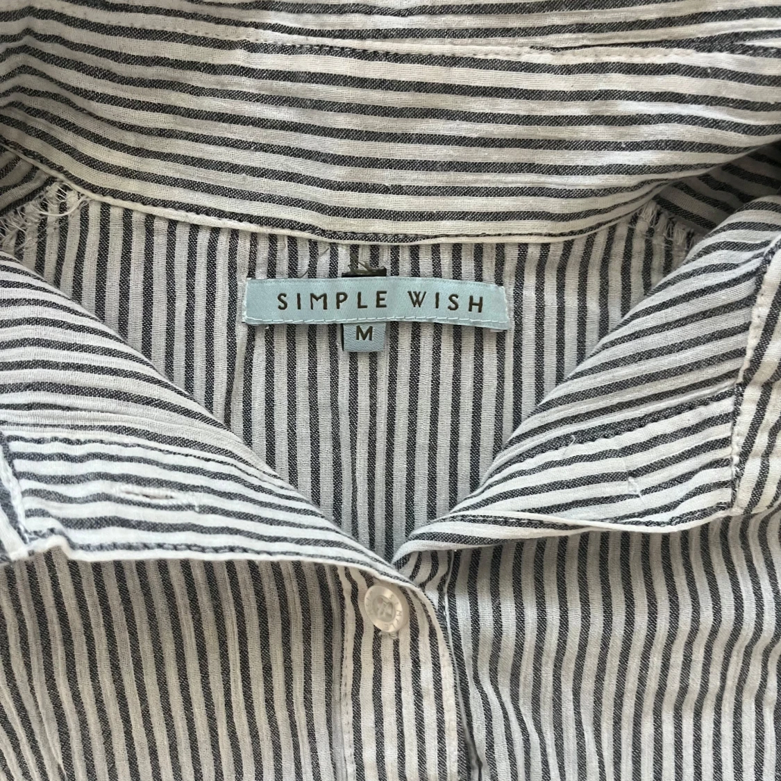 Randig kortärmad skjorta  - 2