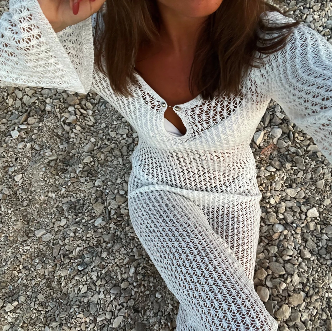 Vit strandklänning - 1