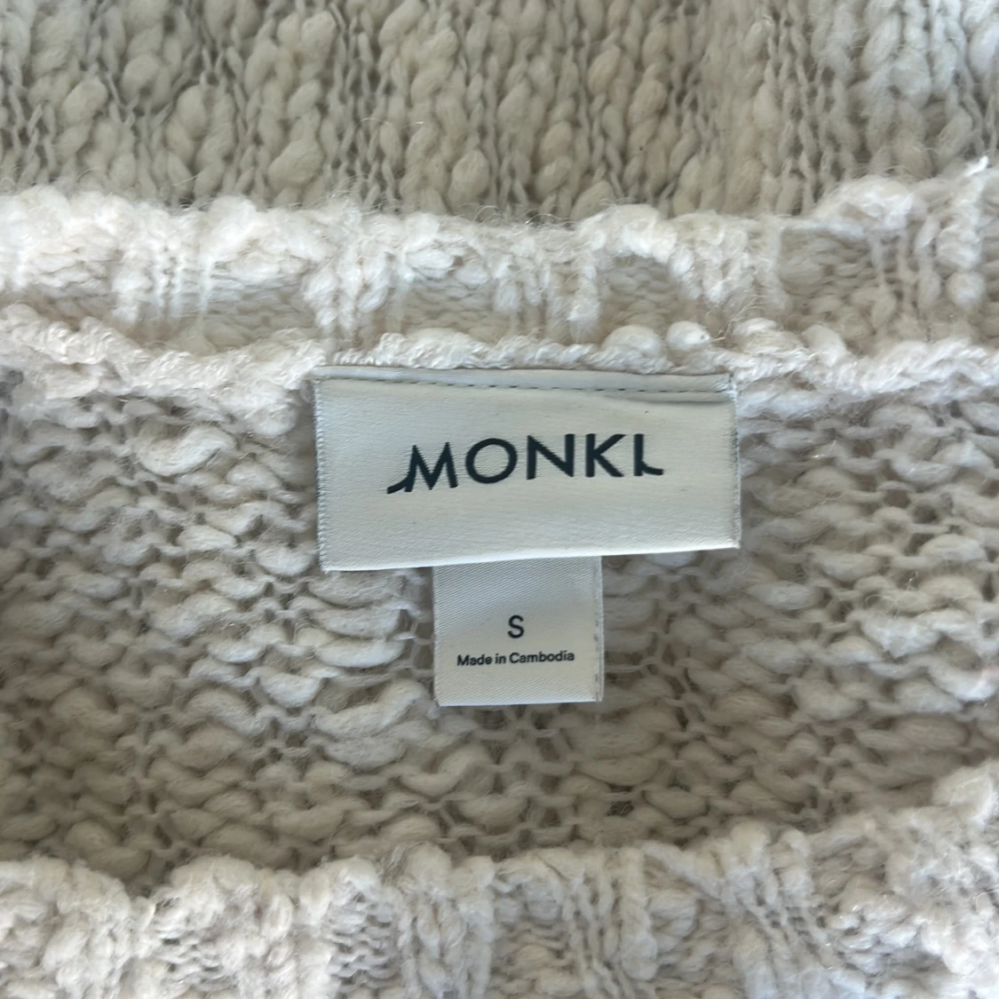 Vit croppad stickad tröja Monki - 2