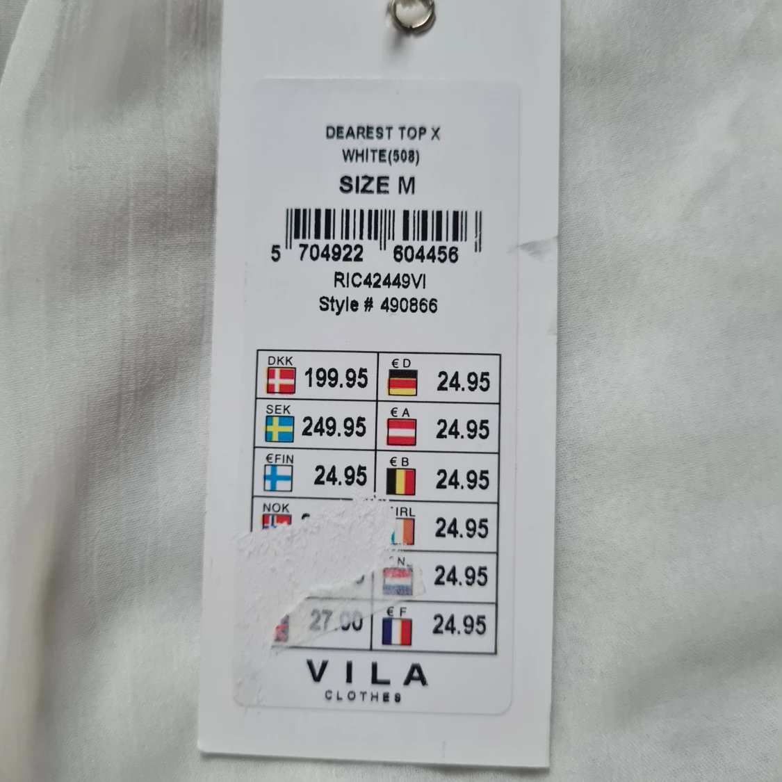 Vit blommig linnetopp från Vila - 3