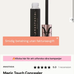 Anastasia Magic Touch Concealer 15 - Magic Touch Concealer från Anastasia Beverly Hills i nyans 15. Kommer i en snygg svart tub med roséguldfärgat lock och applikator. Perfekt för att täcka mörka ringar och ojämnheter. Innehåller 12 ml. Ger en naturlig finish och är lätt att blenda in.