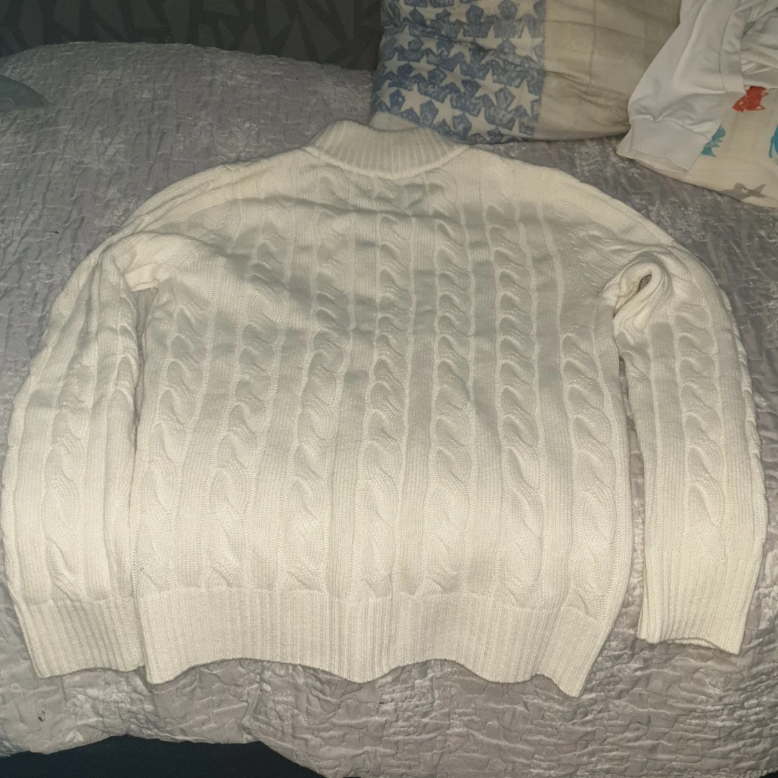 Vit stickad half zip tröja Polo Ralph Lauren - 4