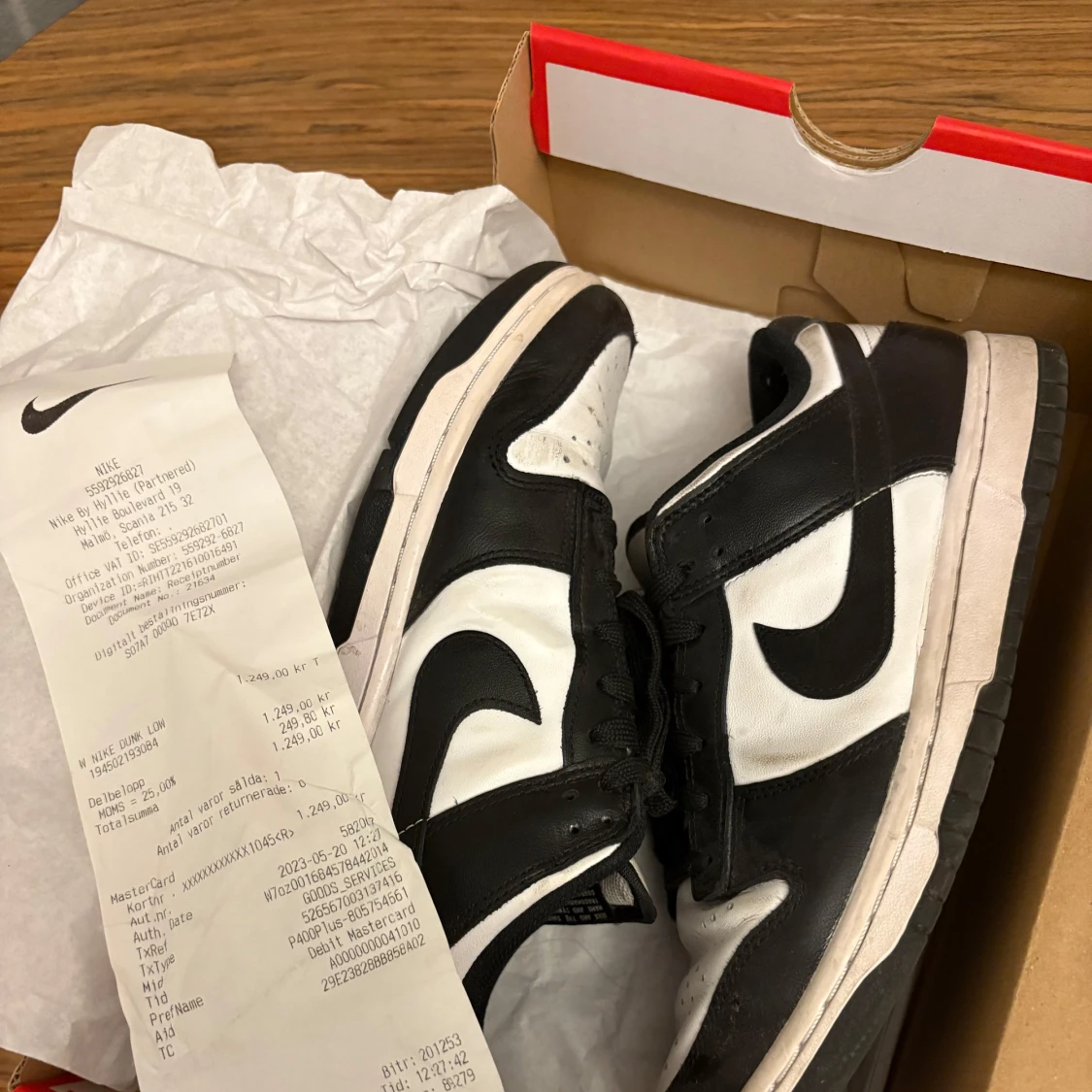 Nike Dunk Low svart/vit sneakers