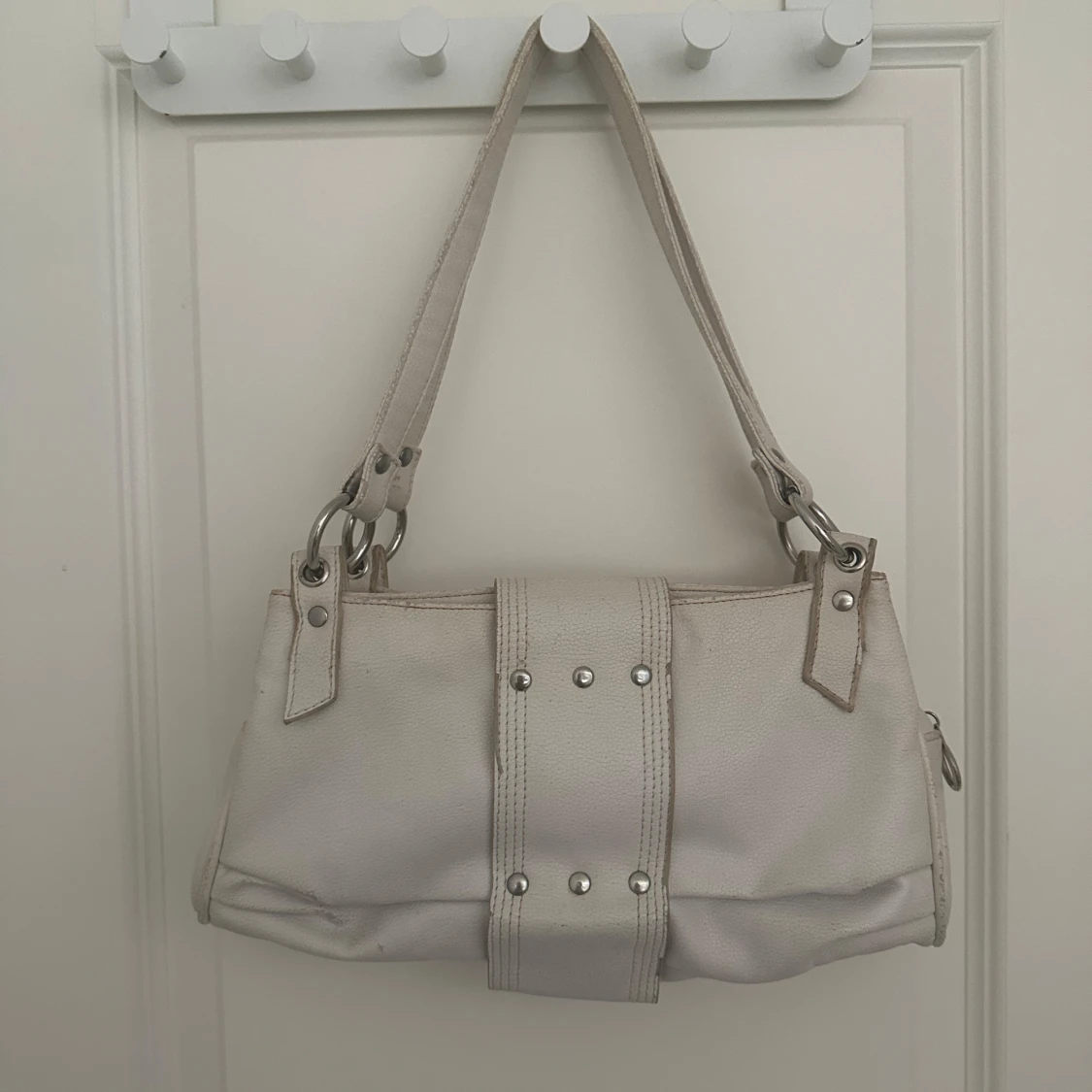 Vit vintage axelväska - 1