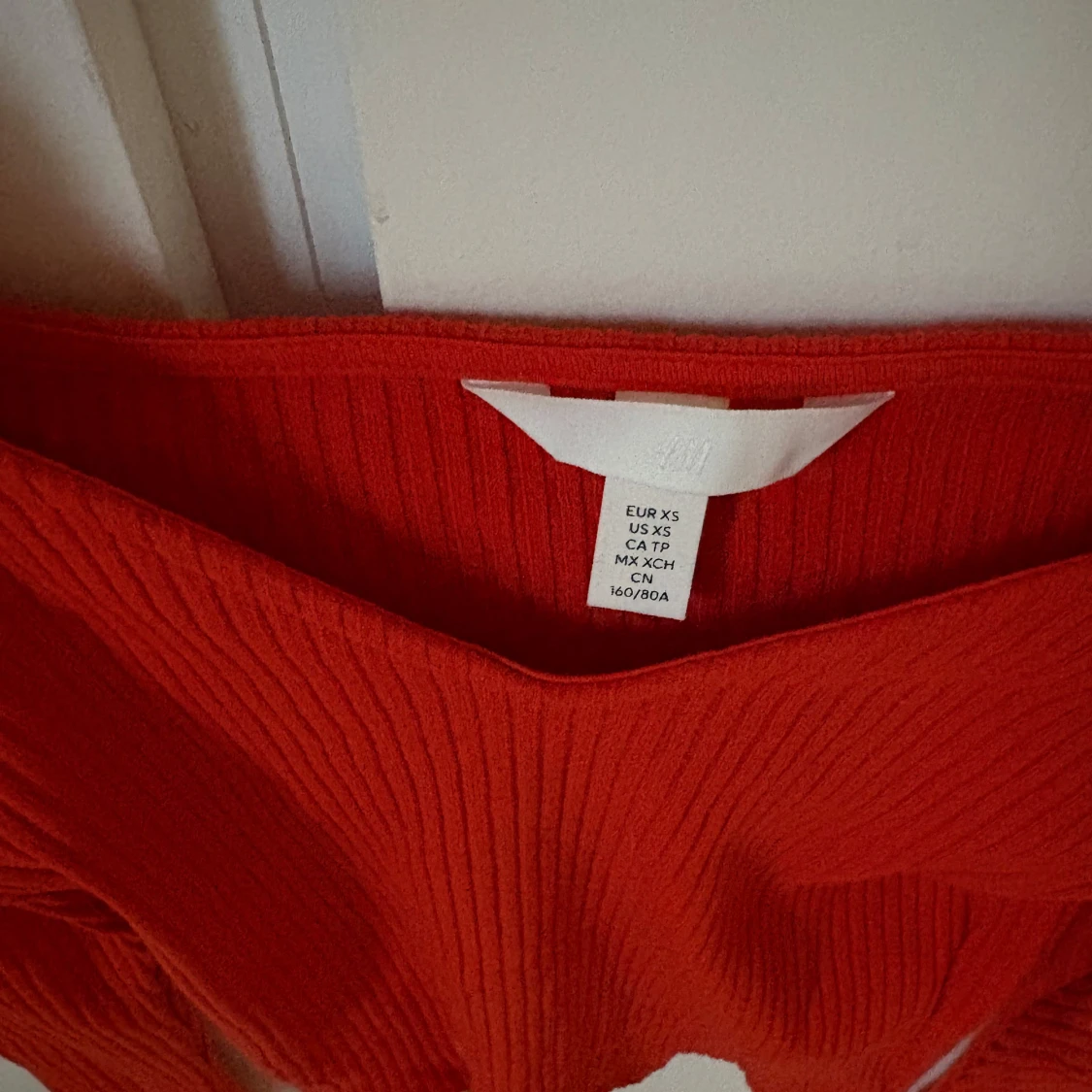 Röd ribbad topp H&M  - 2