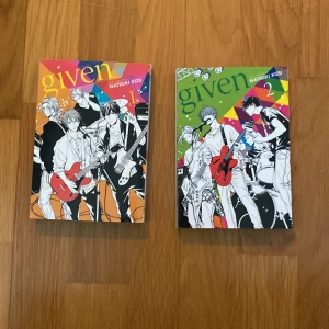 Given Volym 1 & 2 av Natsuki Kizu - Två mangaböcker ur serien Given av Natsuki Kizu. Kan sälja dem separat isåfall, 30kr styck