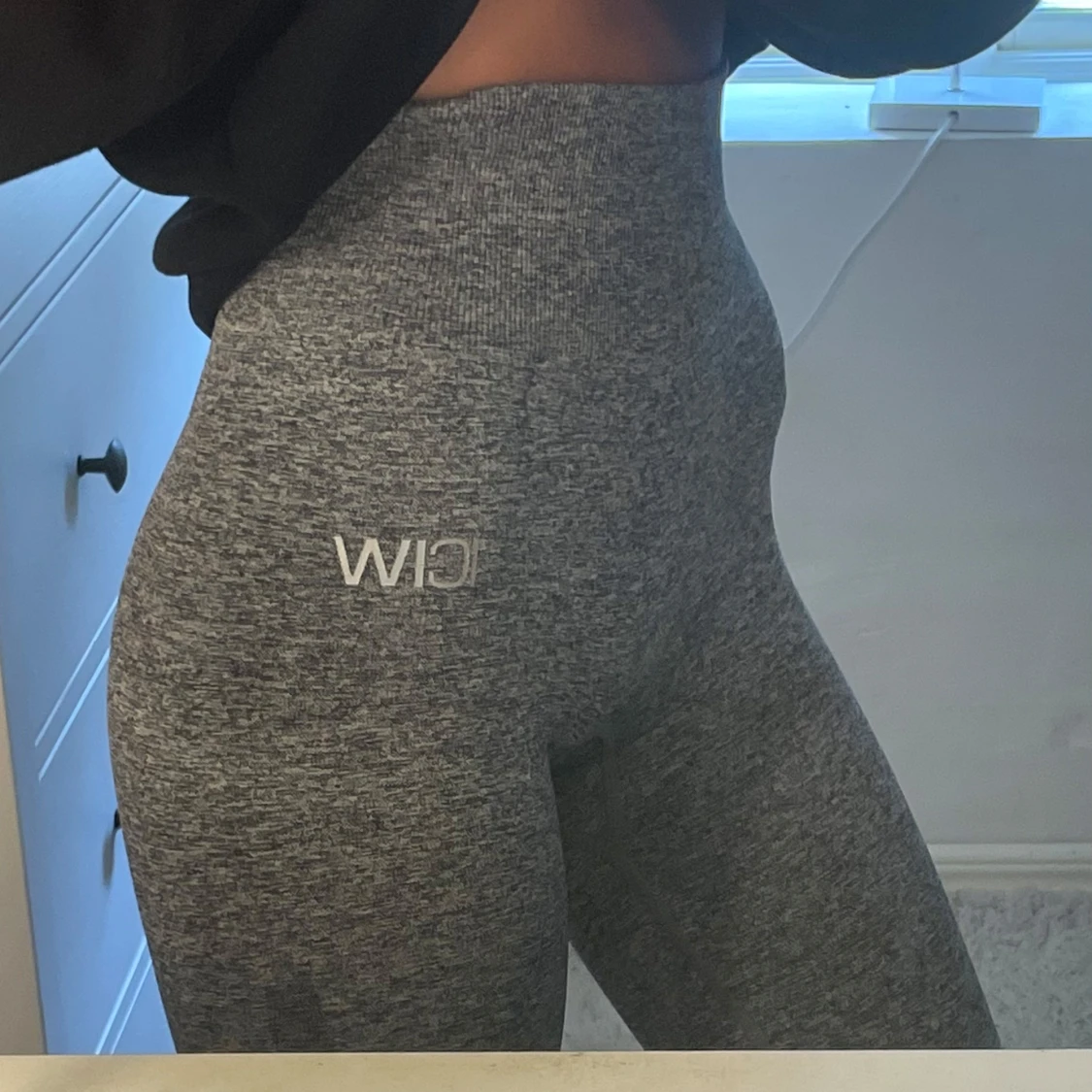 Grå medelhöga seamless leggings från ICANIWILL