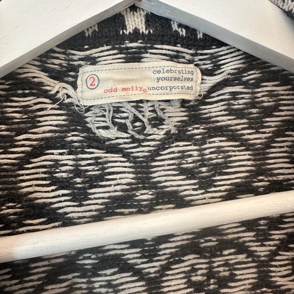 Mönstrad kofta från Odd Molly med rosett - 3