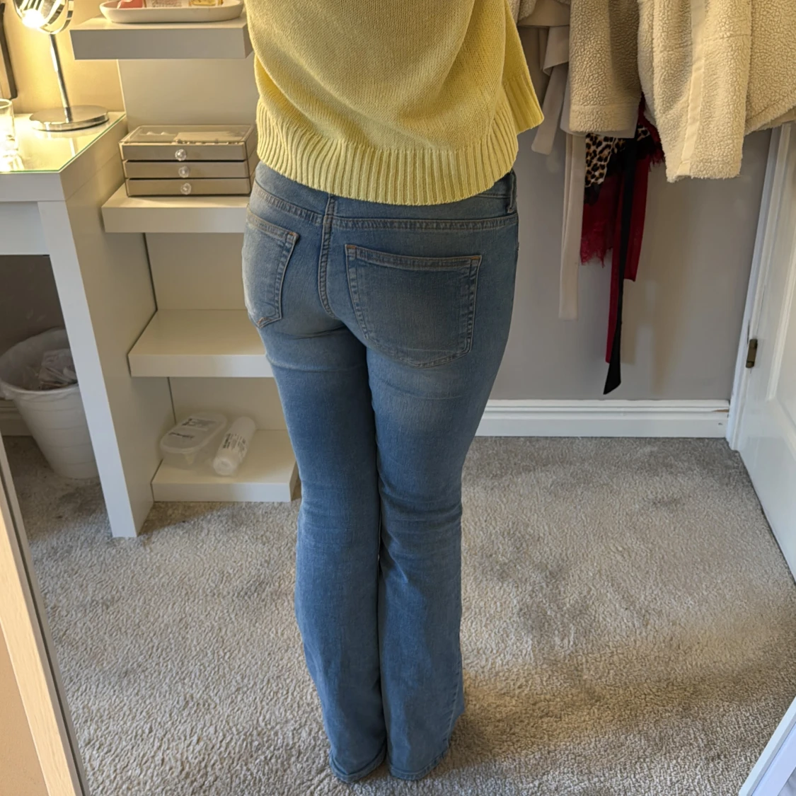 Blå bootcut jeans - 3