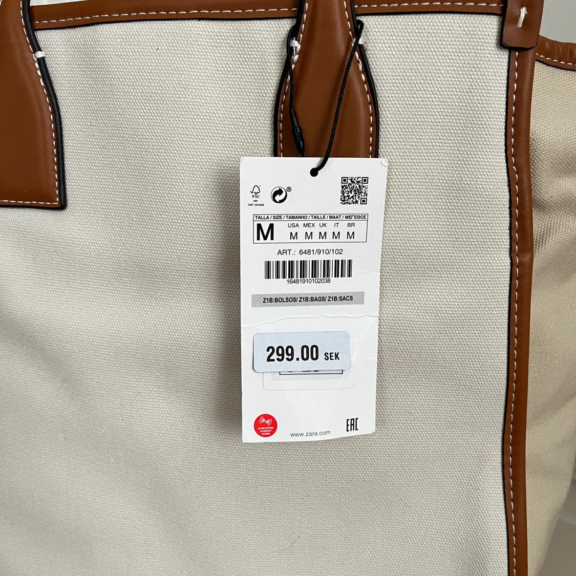 Beige shoppingväska från Zara - 2