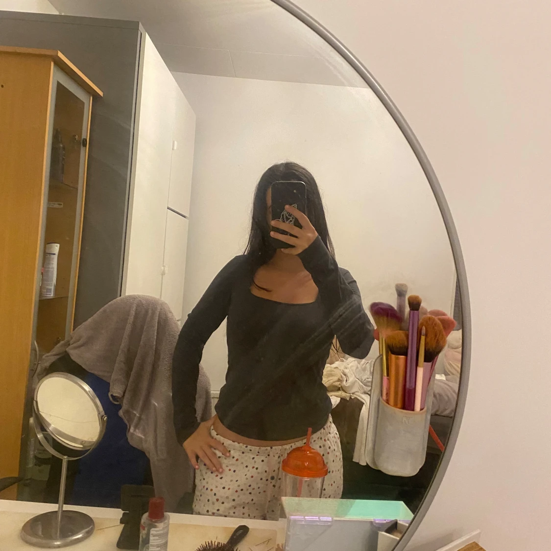 Svart långärmad topp från H&M - 1