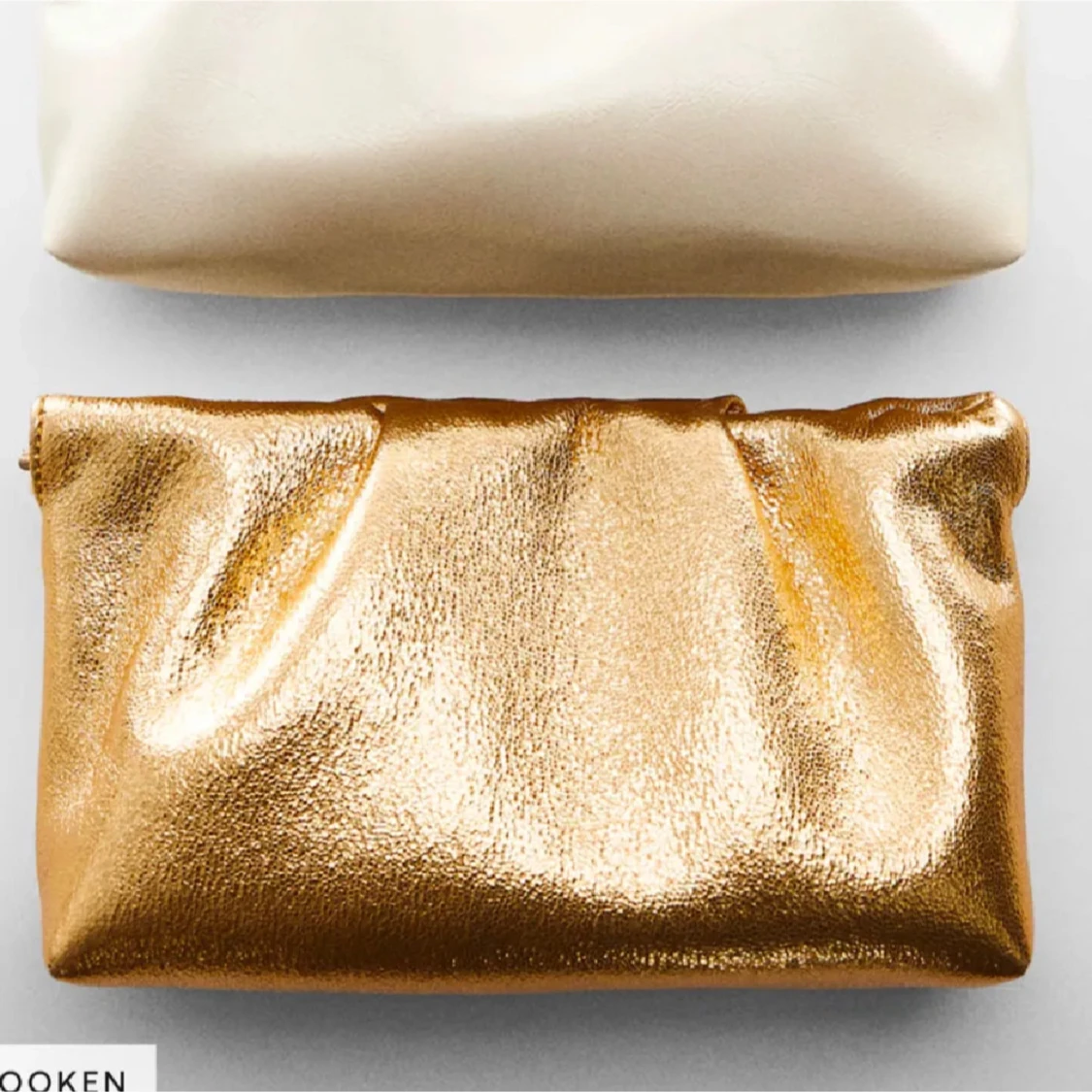 Guldig clutch från mango - 1